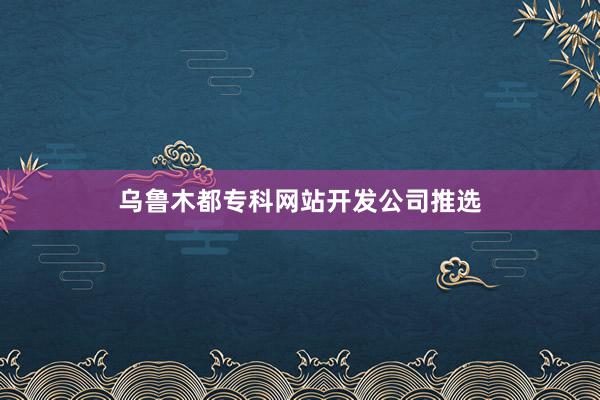 乌鲁木都专科网站开发公司推选